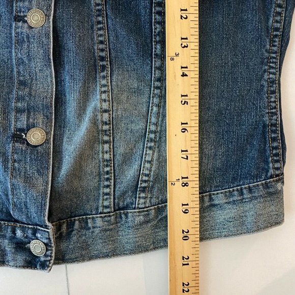 Denim and Supply Ralph Lauren Jean Jacket Large Women’s Distressed Trucker - Picture 8 of 8